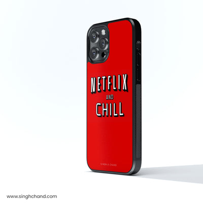 NETFLIX AND CHILL Glass Phone Case