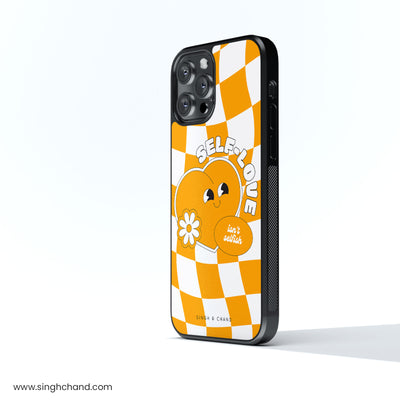 Orange Harmony Glass Phone Case