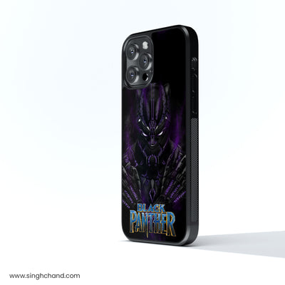 Black Panther Glass Phone Case