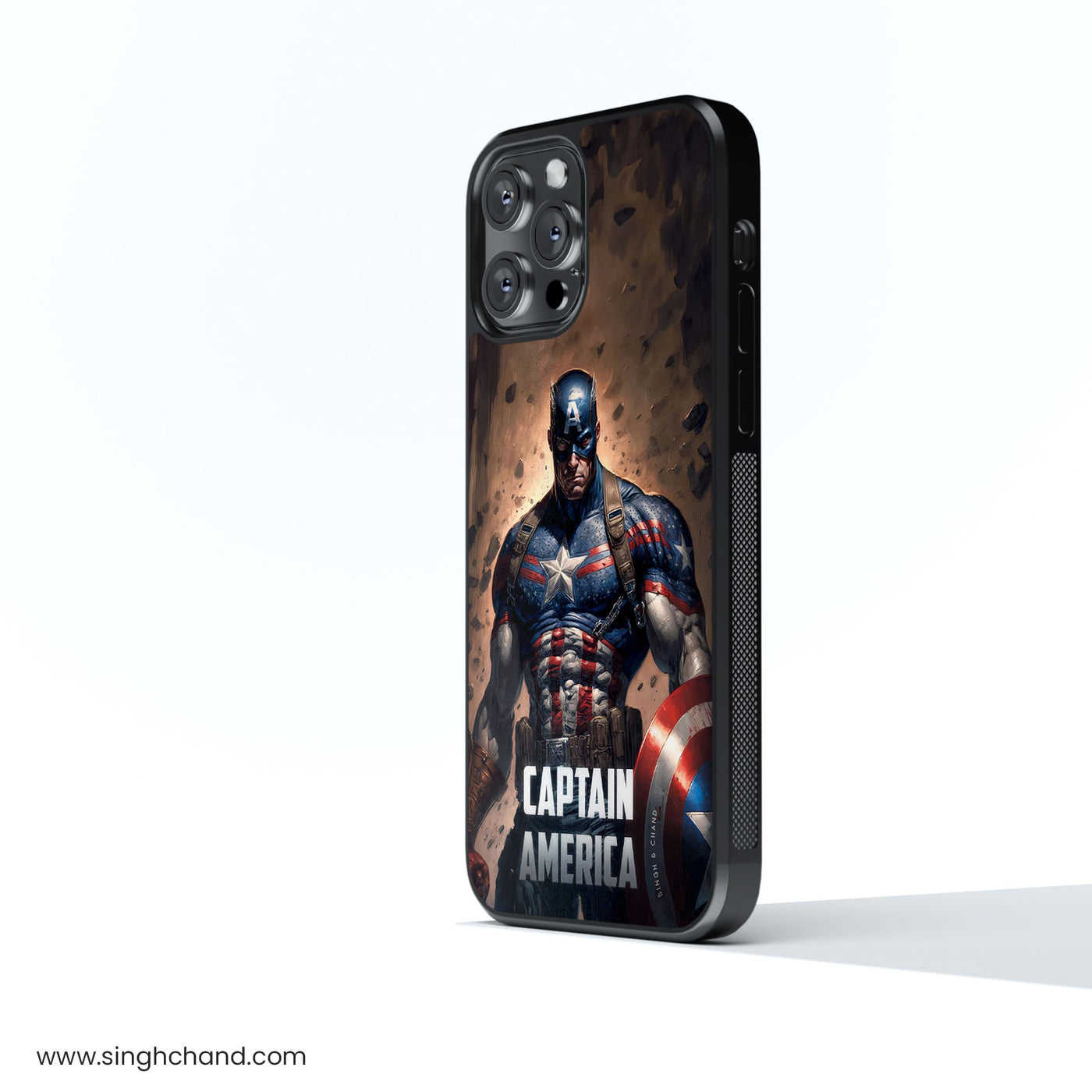 Captain America Glass Phone Case