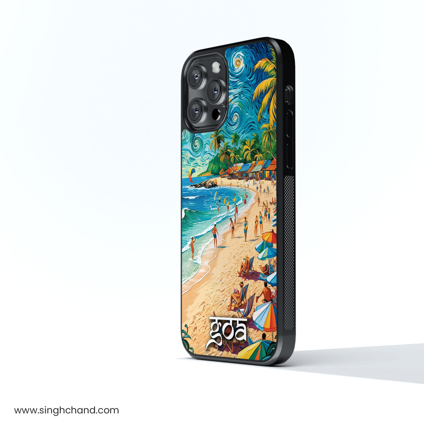 Goa Coastal Paradise City Style Glass Phone Case