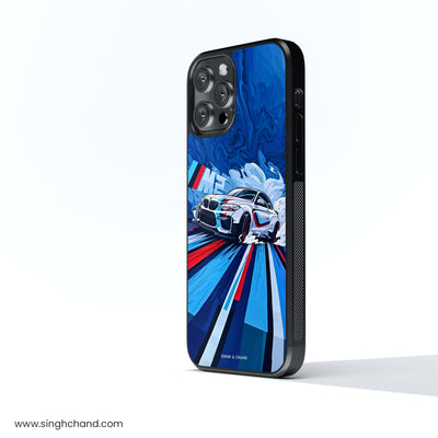 M2 Supercar Glass Phone Case