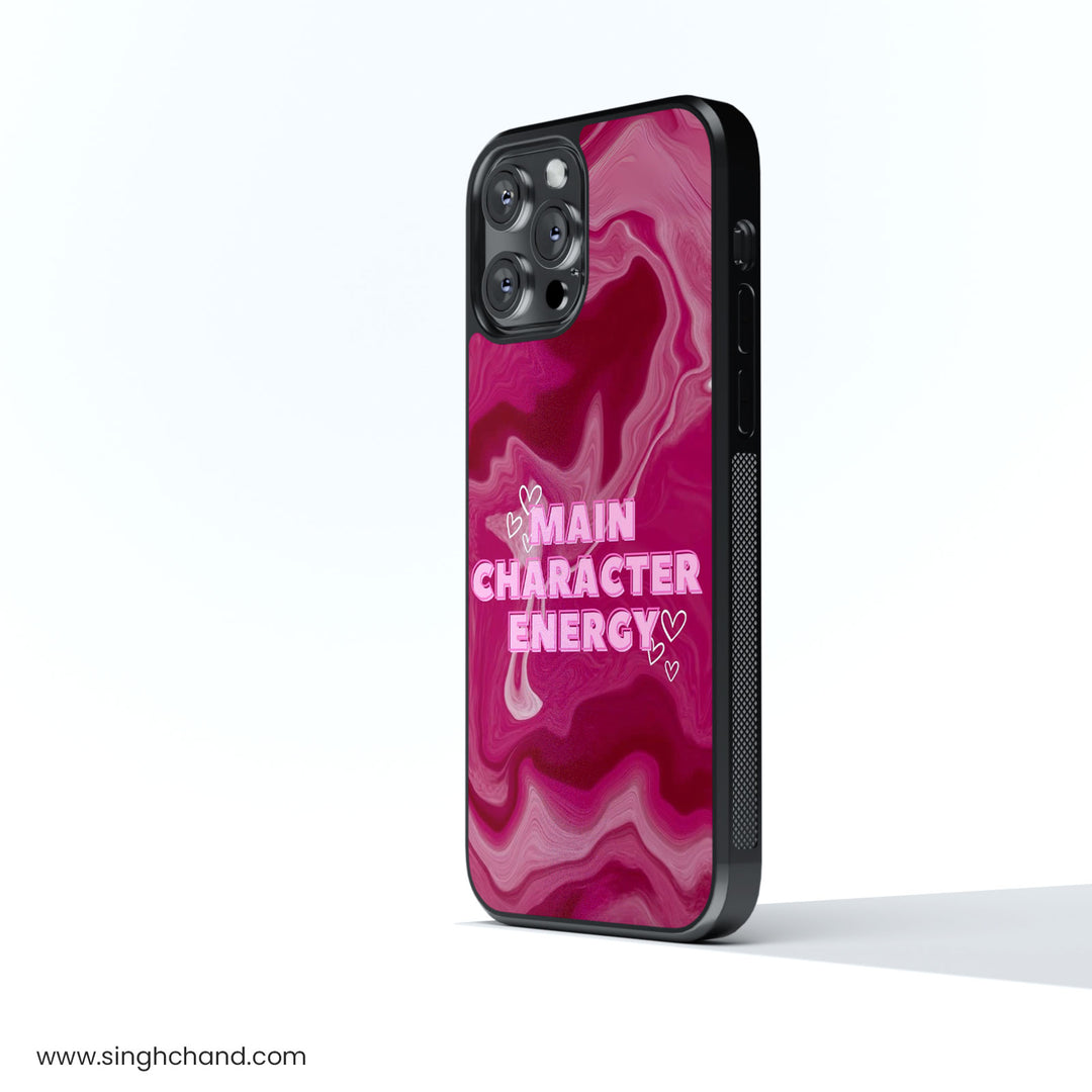 Main Character Vibes Glass Phone Case