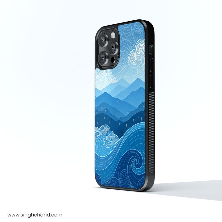 Drowning in Calm Glass Phone Case