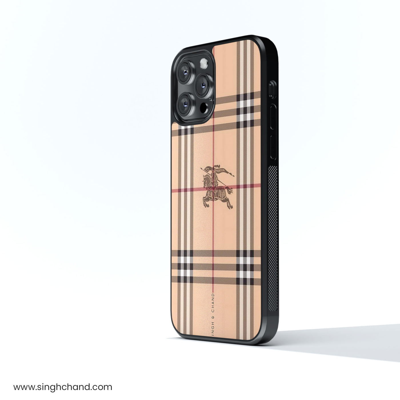 Royal checks Glass Phone Case