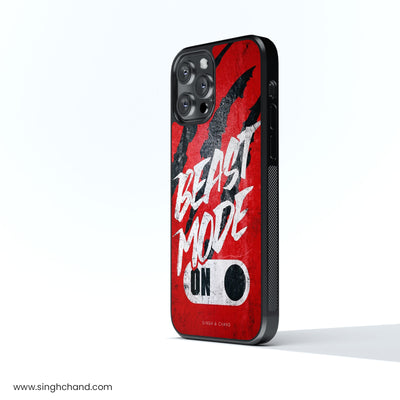 BEAST MODE ON Glass Phone Case