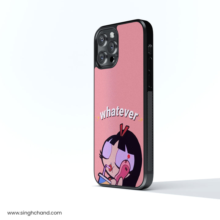 Whatever Vibes Only Glass Phone Case