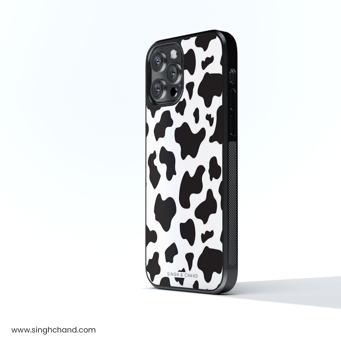 Cow Print Glass Phone Case