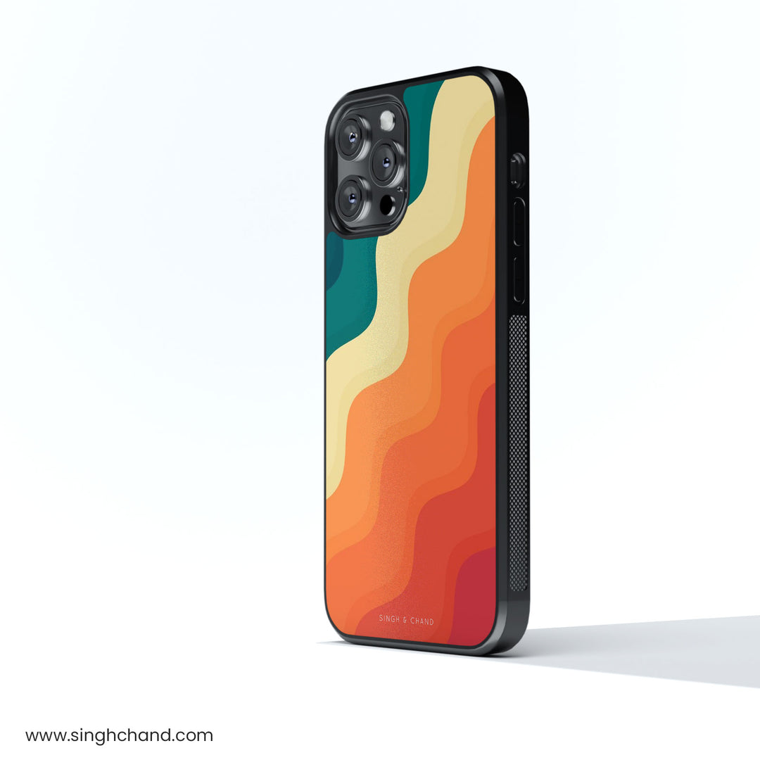 Multicolour WAVE TEXTURE Glass Phone Case