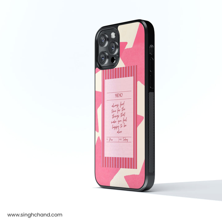 Memo to Self Glass Phone Case