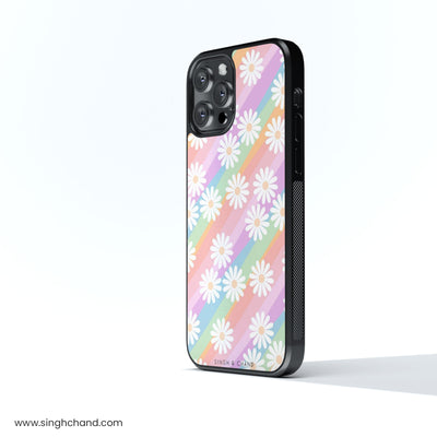 Daisy Flowers Multicolour Glass Phone Case