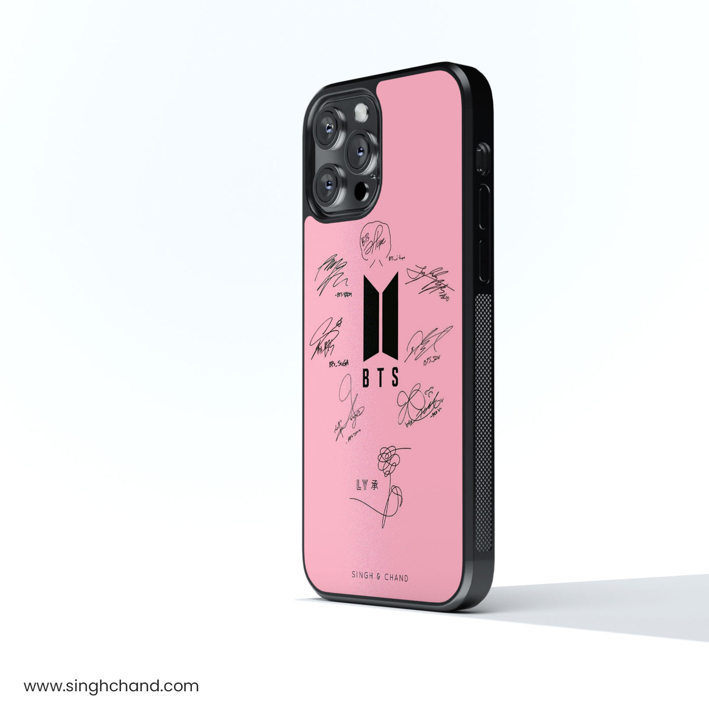 BTS Autograph Glass Phone Case