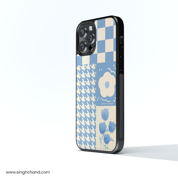 Blue Floral Dream 1.0 Glass Phone Case
