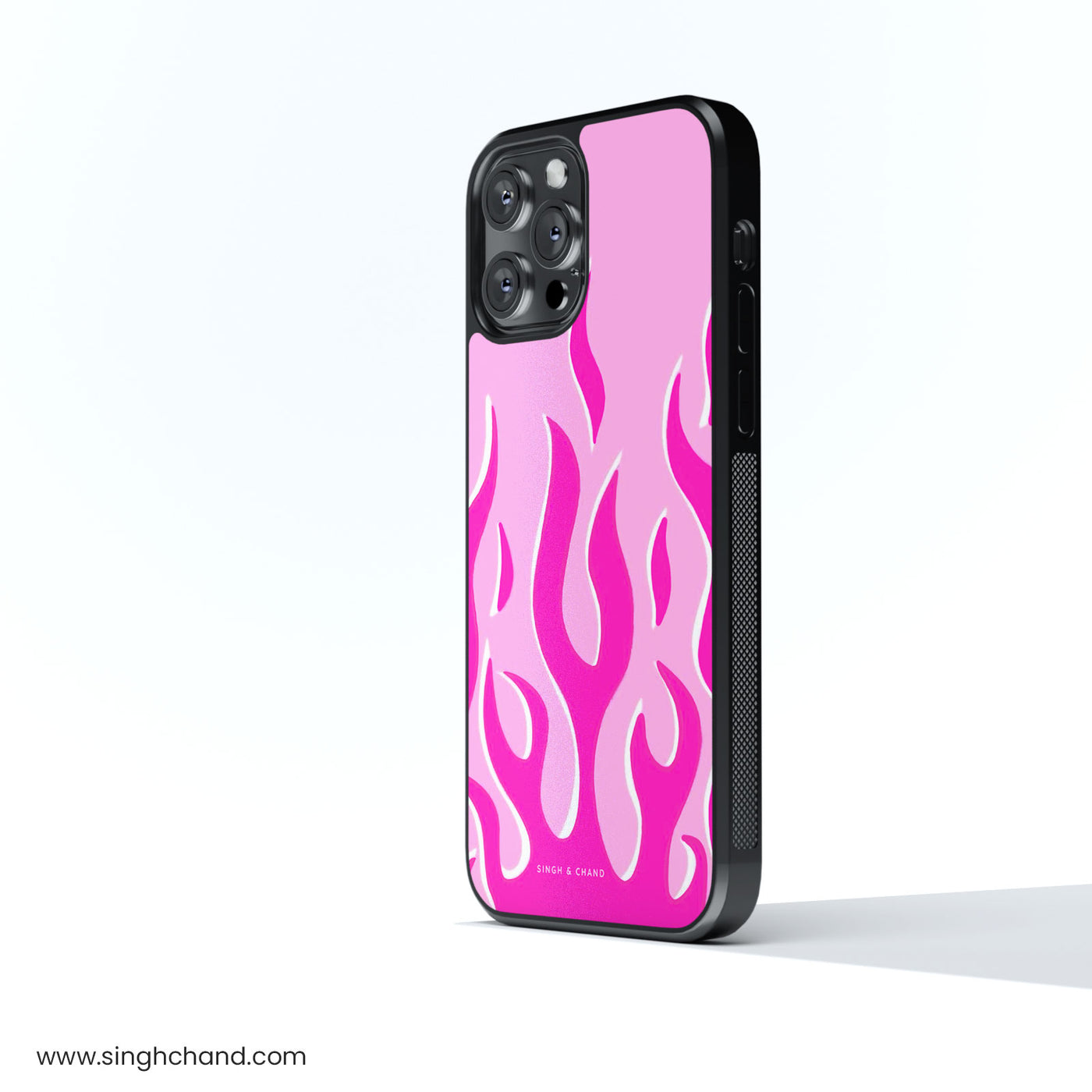 Barbie theme flame Glass Phone Case