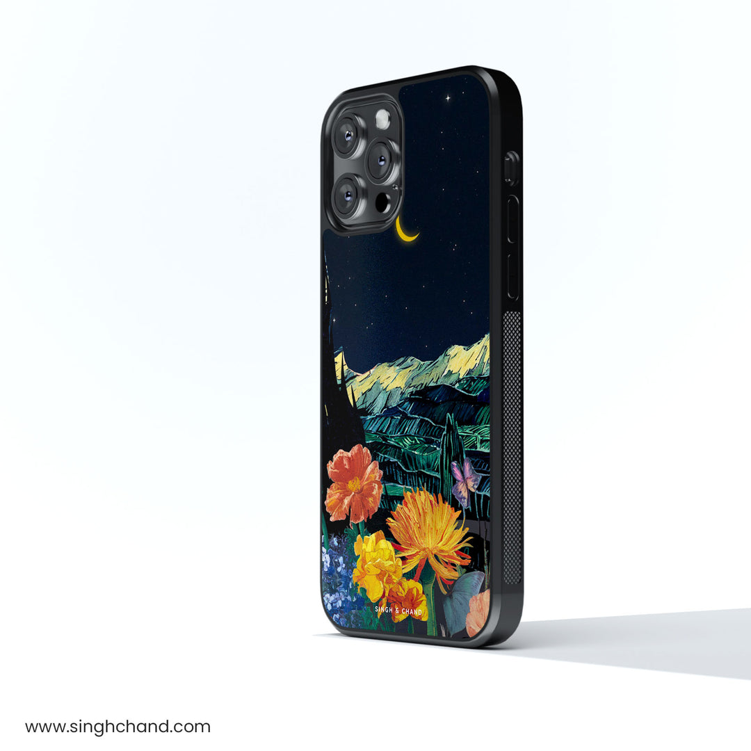 Crescent Moon Glass Phone Case