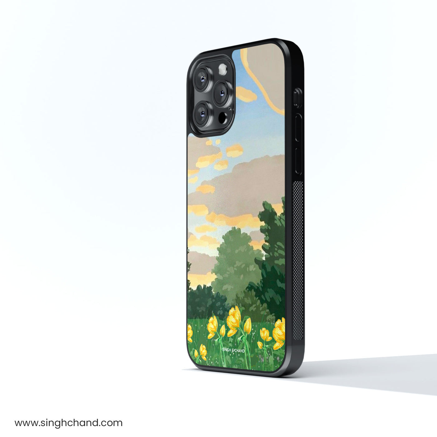 Cloud Meadow Glass Phone Case