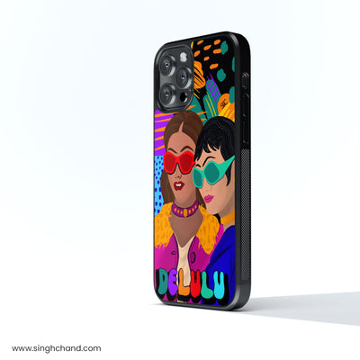 Delulu Vibe Tribe Glass Phone Case