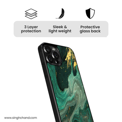 Northern Lights Glass Phone Case