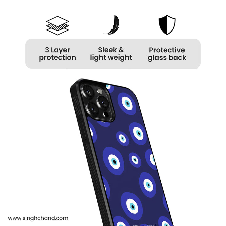 Greek Evil Eye Glass Phone Case