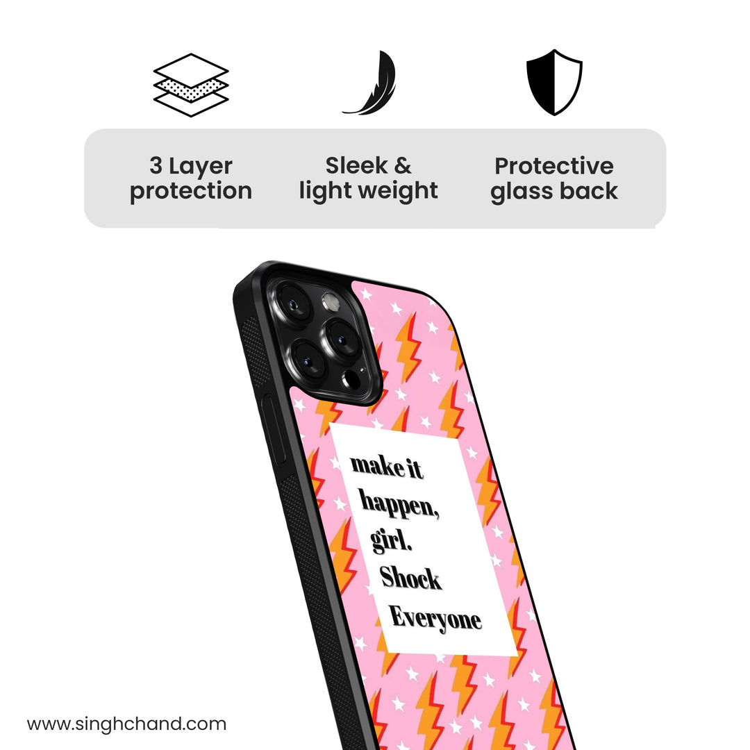 Shock ‘Em All Glass Phone Case