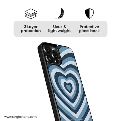 Steel Blue Glass Phone Case