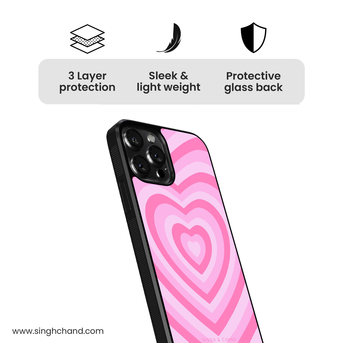 Love A Land Glass Phone Case