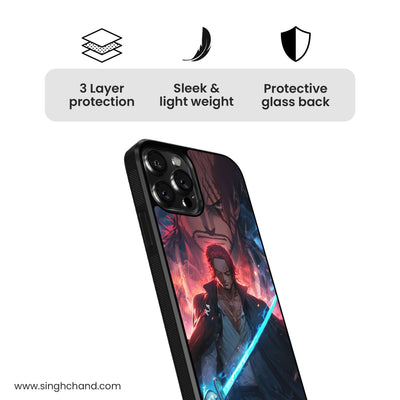 Shanks 1.0 One Piece Anime Glass Phone Case