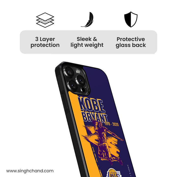 Kobe Bryant Lakers Glass Phone Case