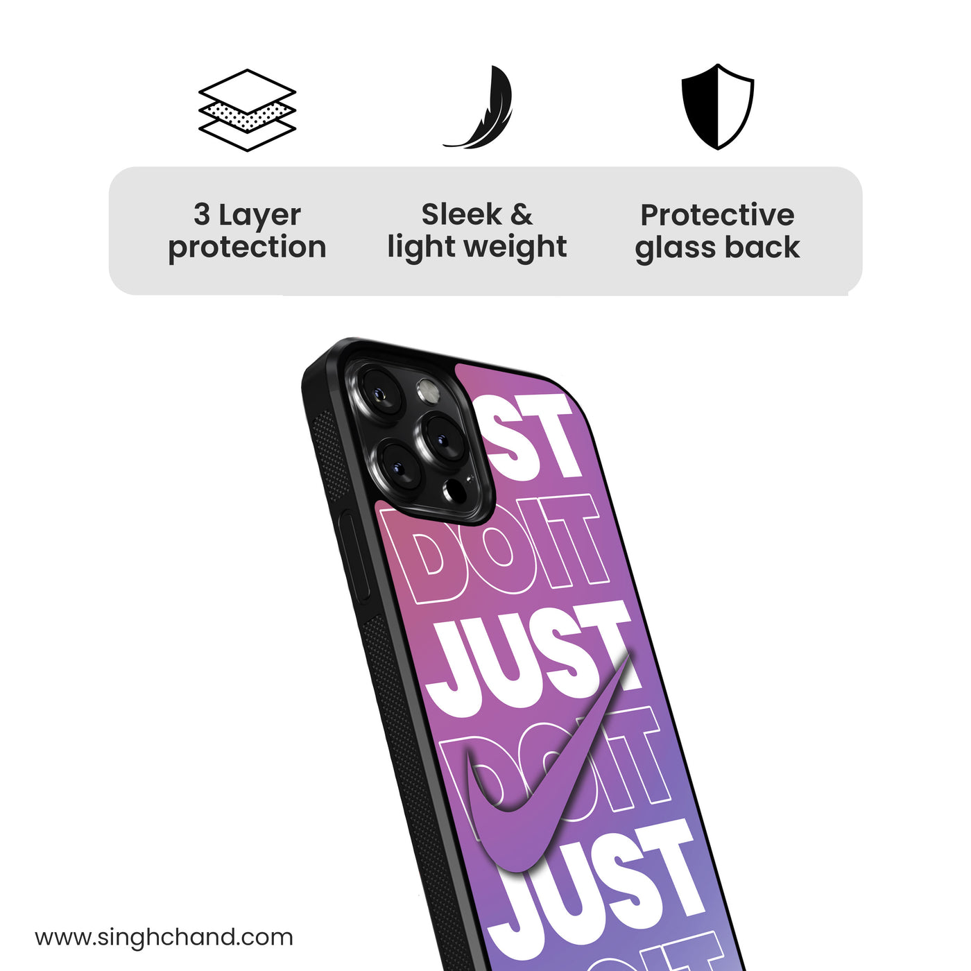 JUST DO IT Glass Phone Case