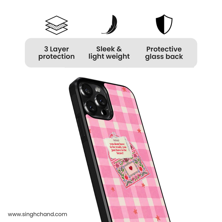 Brave, Not Perfect Glass Phone Case