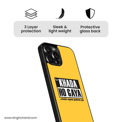 Khada Ho Gaya Glass Phone Case