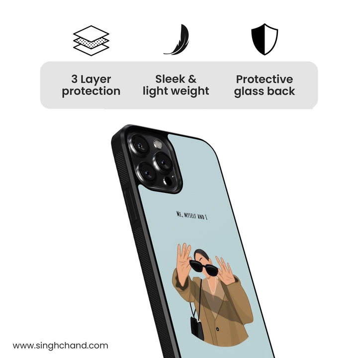 Me, Myself & I Glass Phone Case