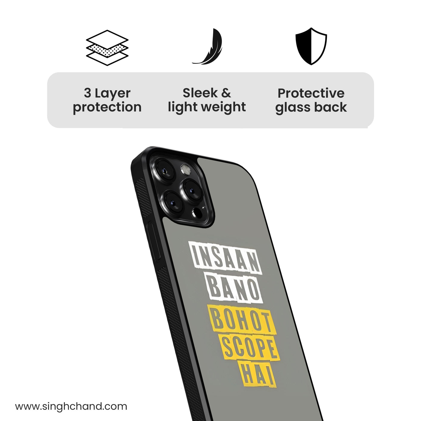 Bohot Scope Hai Glass Phone Case