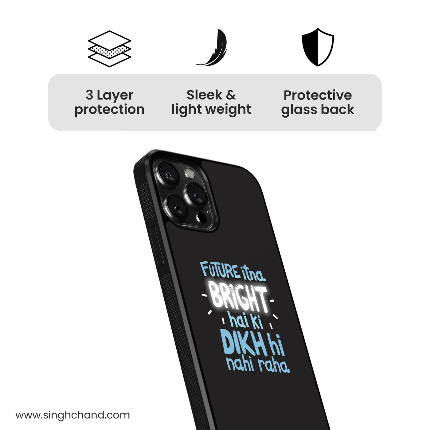 Future Bright Glass Phone Case