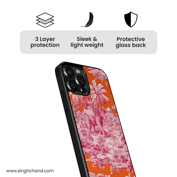 Elephant Trails Glass Phone Case