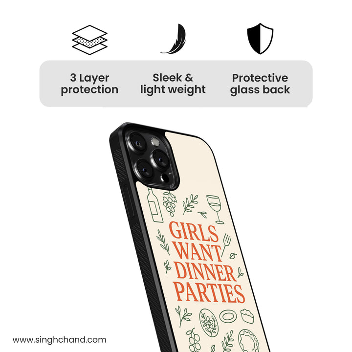 Dinner Over Drama Glass Phone Case