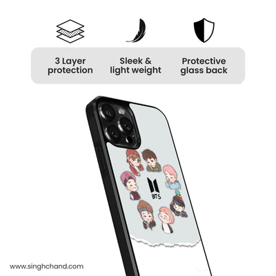 “BTS” Glass Phone Case