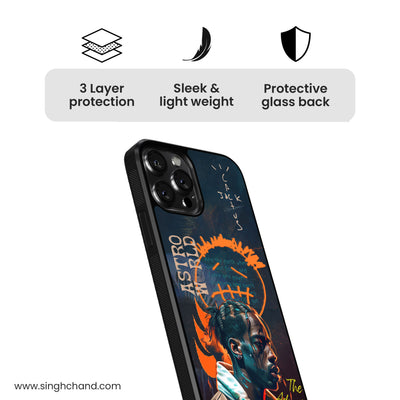 Travis Scott Astro World Glass Phone Case