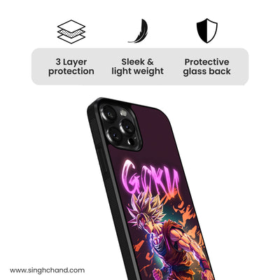 Super Goku Glass Phone Case