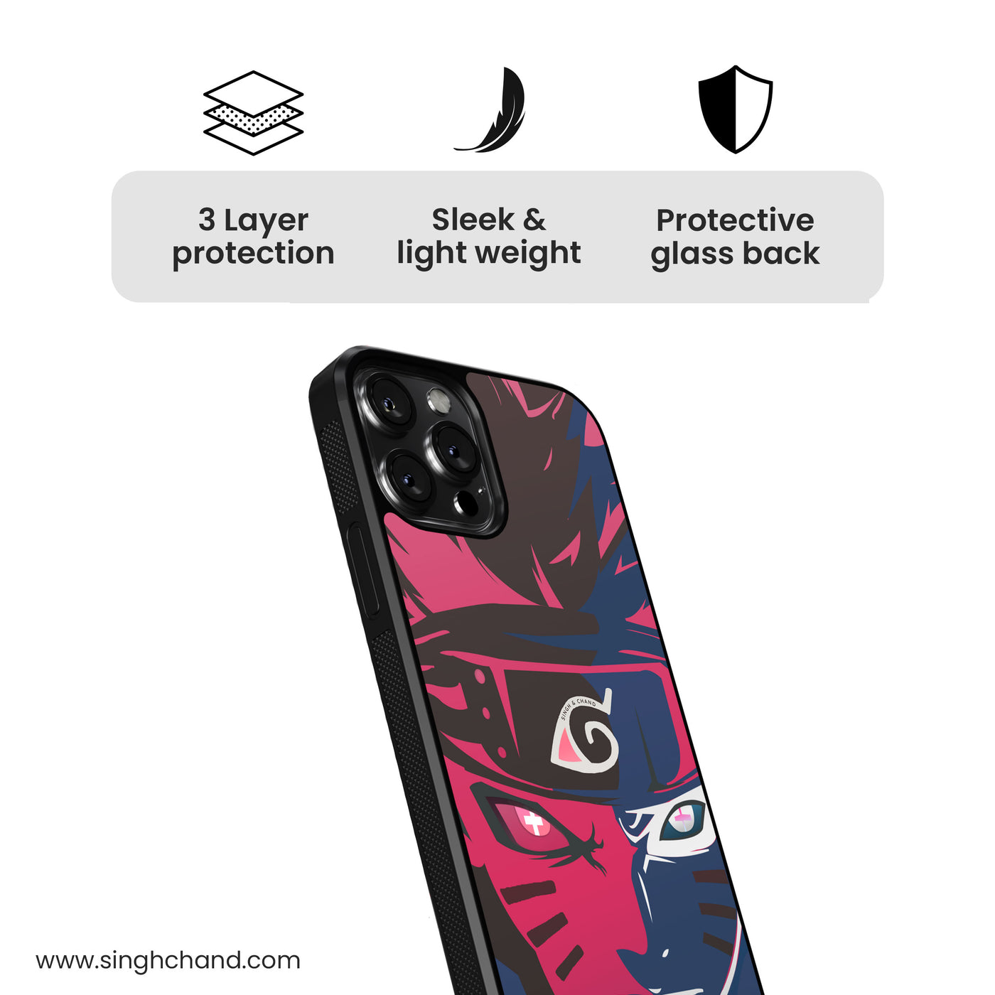 Naruto Uzumaki Glass Phone Case