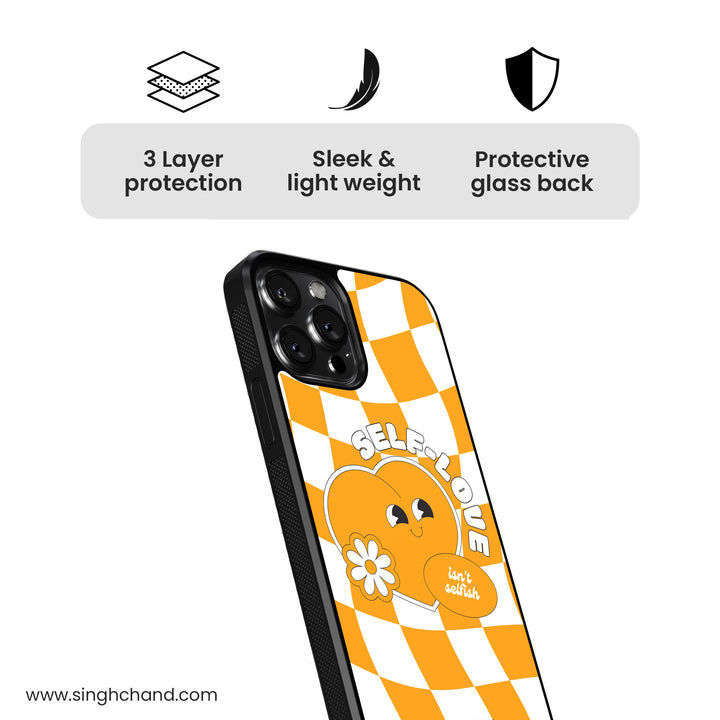 Orange Harmony Glass Phone Case