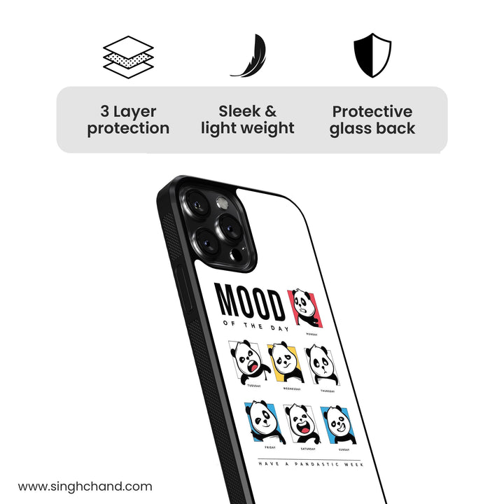 Panda Moodswings Glass Phone Case