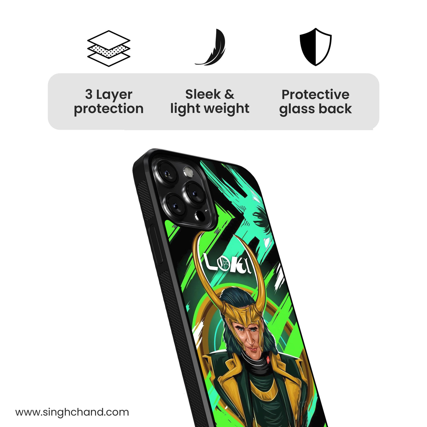 Loki Glass Phone Case