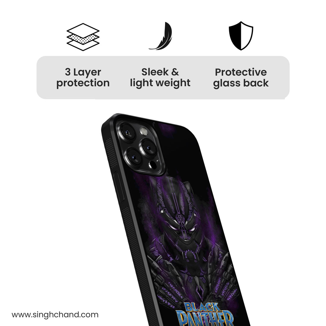 Black Panther Glass Phone Case – SINGH & CHAND Black Panther Glass Phone Case – SINGH & CHAND