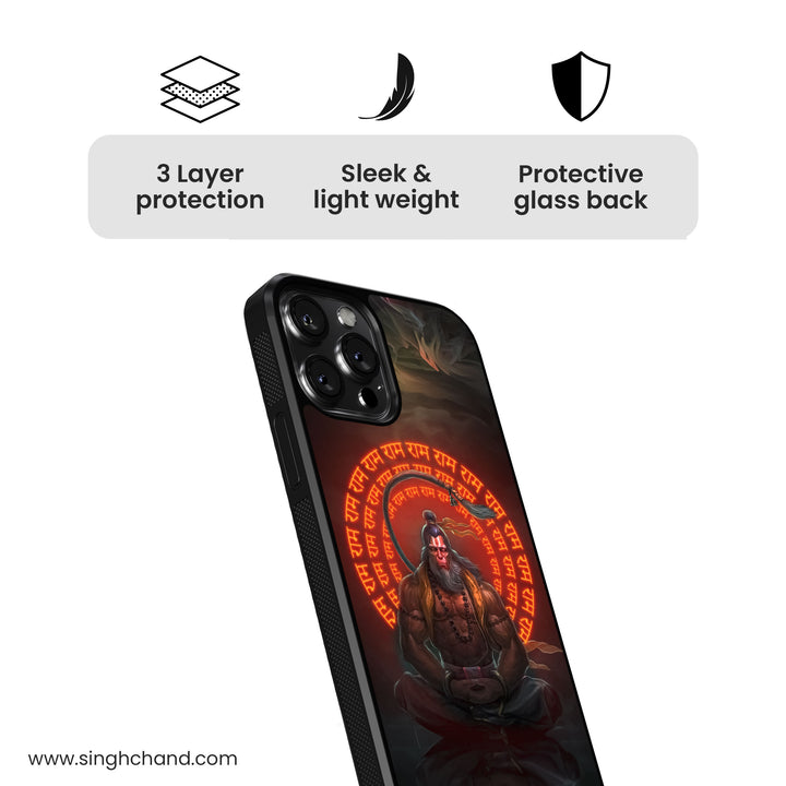 Ram Hanuman Glass Phone Case