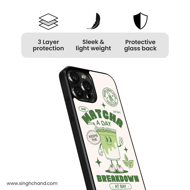 Matcha Breakdown Glass Phone Case
