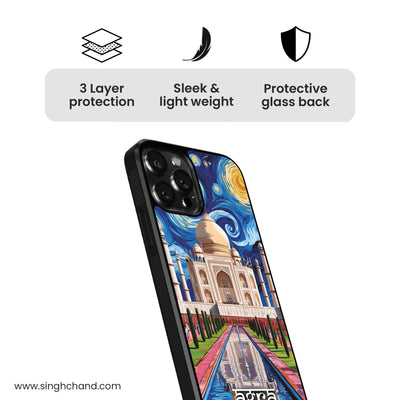 Agra Taj Mahal Historical Style City Style Glass Phone Case