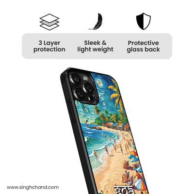 Goa Coastal Paradise City Style Glass Phone Case