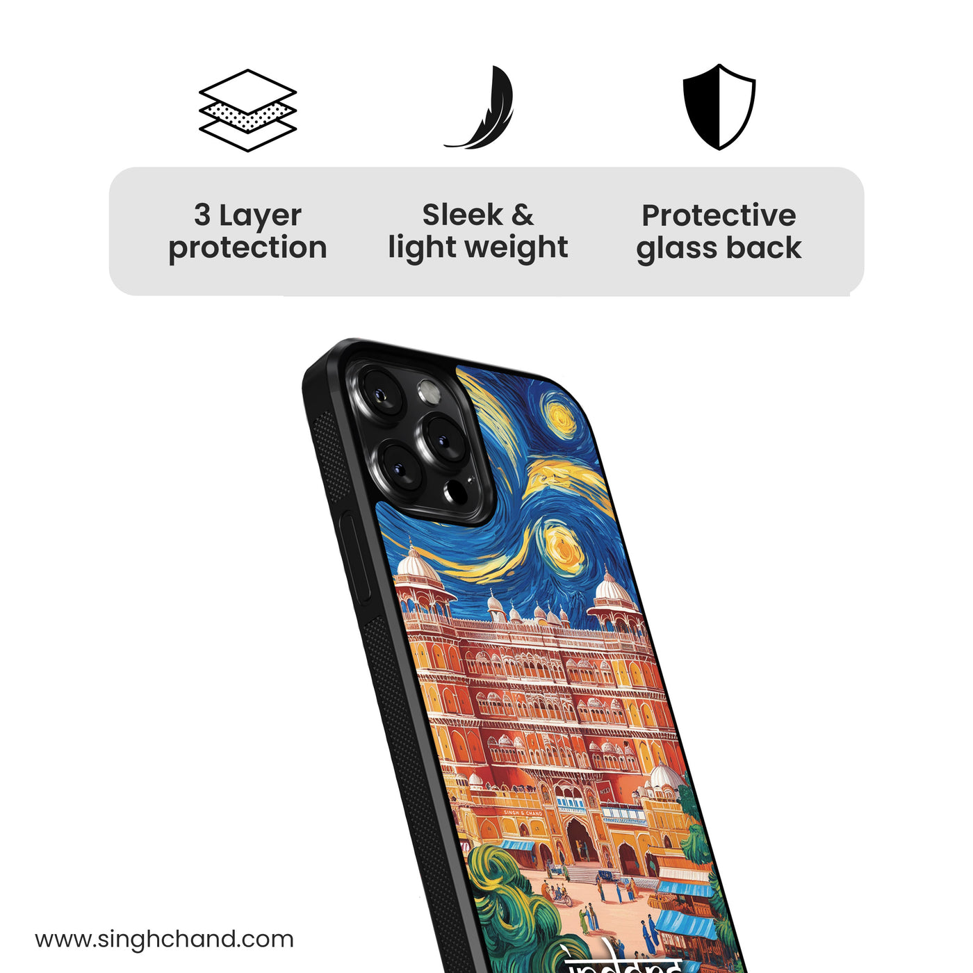 Indore Royal Legacy City Style Glass Phone Case