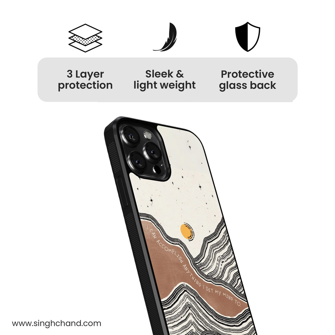 Mind Over Matter Glass Phone Case